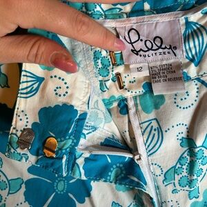 Lilly Pulitzer vintage pants blue turtles